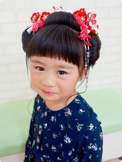 3才の新日本髪