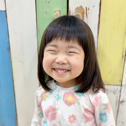 こどもの髪型　結べるボブ
