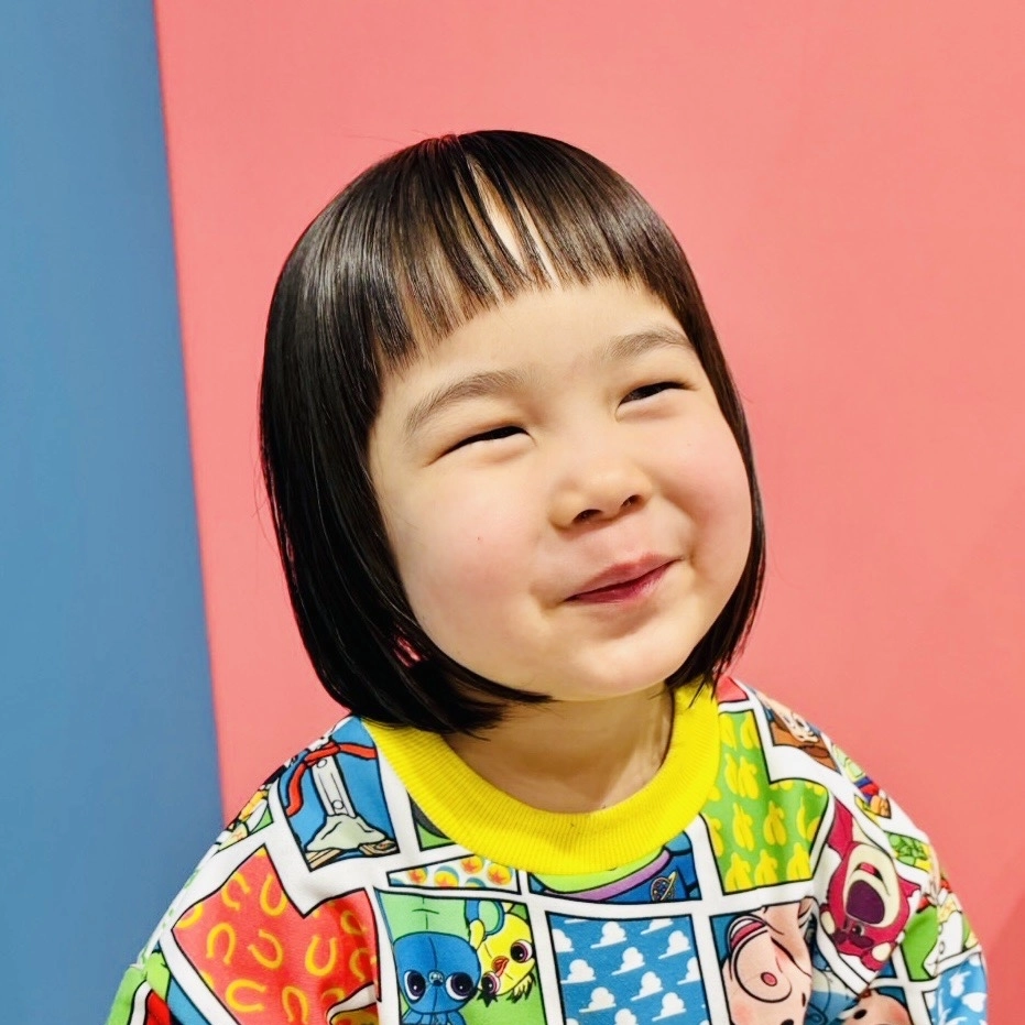 こどもの髪型　つやボブ