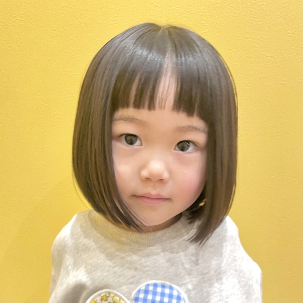 こどもの髪型　つやボブ