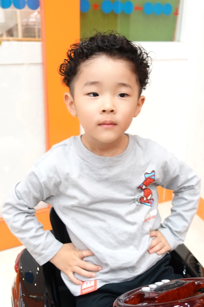 アップバングパーマ